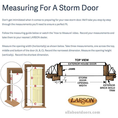 Larson Classic-View Metal-Tech Reversa Screen Storm Door- Lift Handle - Larson Classic-View Metal-Tech Reversa Screen Storm Door- Lift Handle