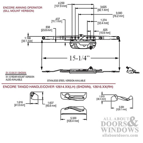 Encore Series Awning Operator, No Cover - Encore Series Awning Operator, No Cover