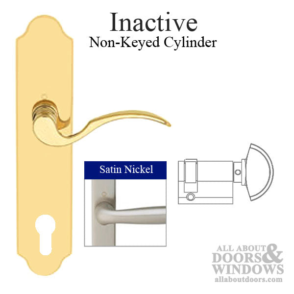 Lock Trim; Munchen M112PL / 3965N, Inactive Door -Satin Nickel - Lock Trim; Munchen M112PL / 3965N, Inactive Door -Satin Nickel