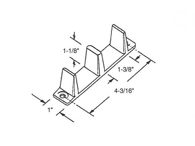 Nylon Bottom‑Mount Closet Door Floor Guide - Nylon Bottom‑Mount Closet Door Floor Guide