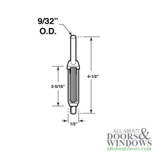 Peachtree Floataway Spring Loaded Top Pivot Rod - Peachtree Floataway Spring Loaded Top Pivot Rod