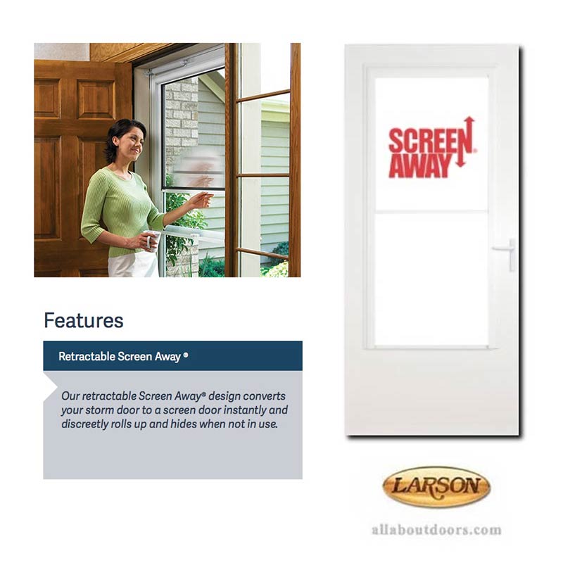 Larson Life-Core, Midview Retractable Screen Away - Larson Life-Core, Midview Retractable Screen Away