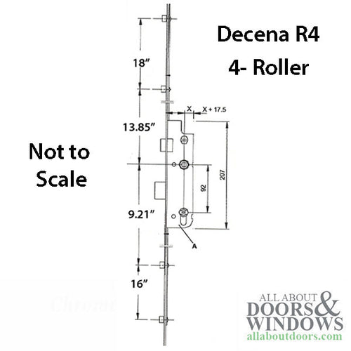 G-U Ferco Decena  Europa R4 Roller Multipoint Lock - G-U Ferco Decena  Europa R4 Roller Multipoint Lock