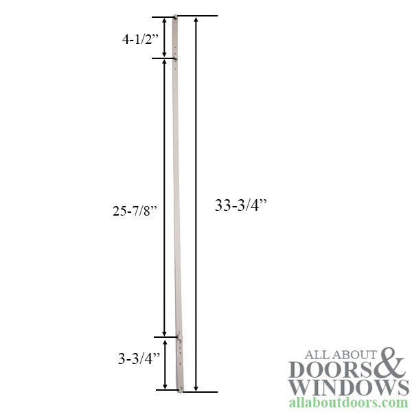 Truth Hardware 3 Roller Tie Bar assembly ( Drive Bar) 33-3/4