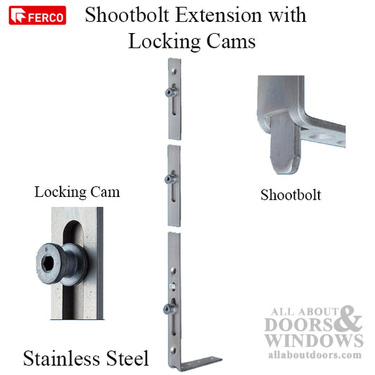 G-U/Ferco Shootbolt Extension with Cam for Push-out Casement Windows