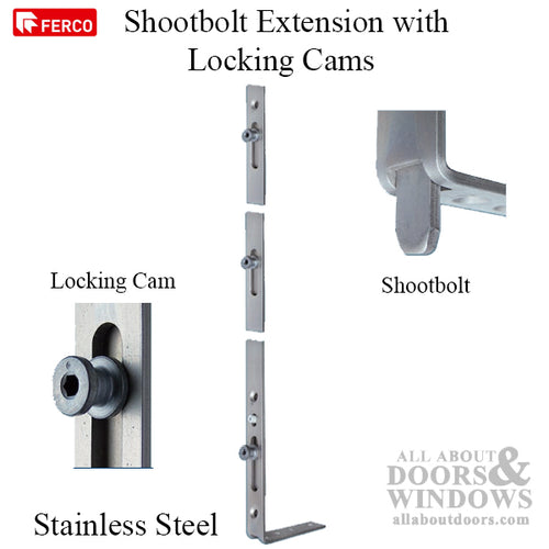 G-U/Ferco Shootbolt Extension with Cam for Push-out Casement Windows - G-U/Ferco Shootbolt Extension with Cam for Push-out Casement Windows