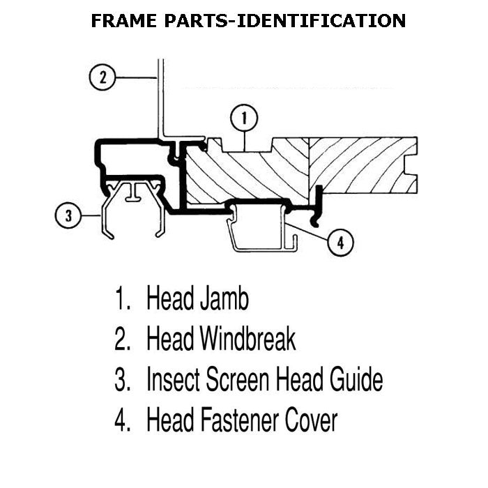 Andersen - Frenchwood Hinged Patio Door Screen Track - FWH80, Inswing, White - Andersen - Frenchwood Hinged Patio Door Screen Track - FWH80, Inswing, White