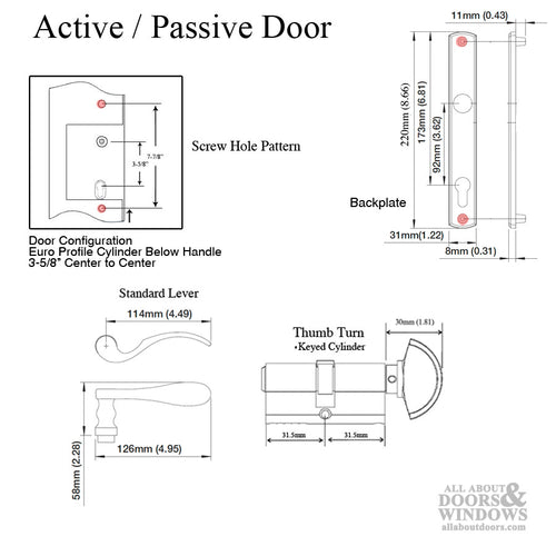 Multipoint Lock Curved Lever Handleset - Multipoint Lock Curved Lever Handleset