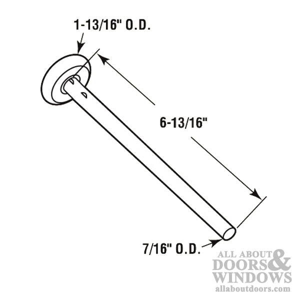 Heavy-Duty Garage Roller with 1-7/8 Inch Steel Wheel and Long Stem - Heavy-Duty Garage Roller with 1-7/8 Inch Steel Wheel and Long Stem