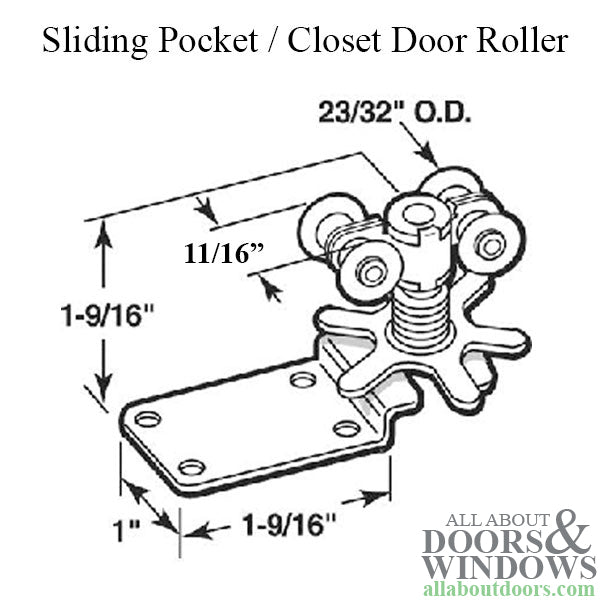 Kennaframe 4 Wheel Sliding Door Roller Pocket & Closet Door - Kennaframe 4 Wheel Sliding Door Roller Pocket & Closet Door