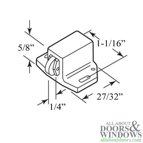 Swinging Shower Door Catch Nylon - Swinging Shower Door Catch Nylon