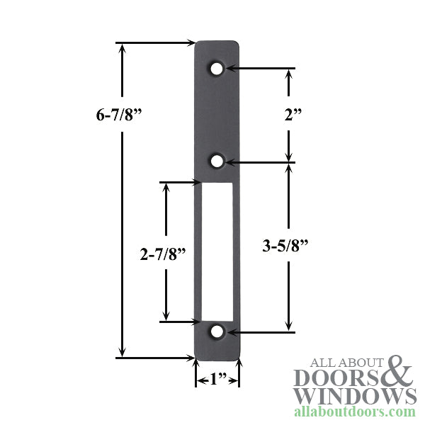 Faceplate, Deadbolt Radius w/ weatherstrip Commercial Doors Parts - Choose Color - Faceplate, Deadbolt Radius w/ weatherstrip Commercial Doors Parts - Choose Color