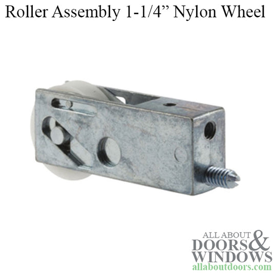 Sliding Door Roller Single Nylon Wheel With Steel Housing 1.25 Inch Nylon Roller