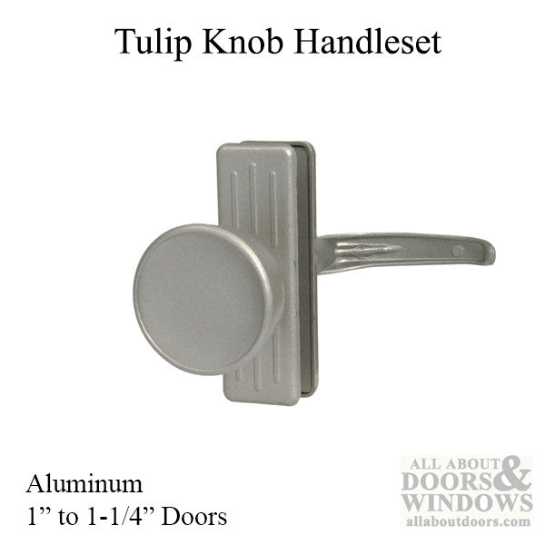 Tulip Shaped Handle Set, storm and screen door  - Aluminum - Tulip Shaped Handle Set, storm and screen door  - Aluminum