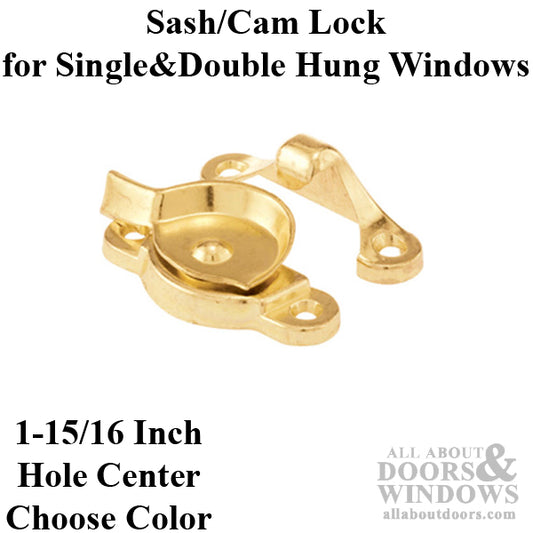 Sash / Cam Lock - Wood Sash Hardware, Diecast - Choose Color