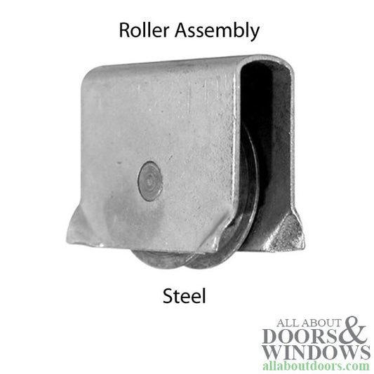 Roller Assembly (Grooved) - Sliding Windows, Showcase / Storm - Steel