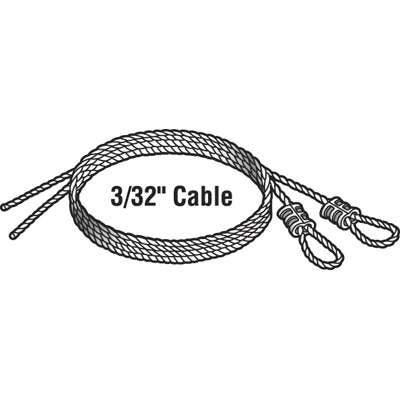 Extension Cable - 3/32 Inch - 12 Ft Long - Extension Cable - 3/32 Inch - 12 Ft Long