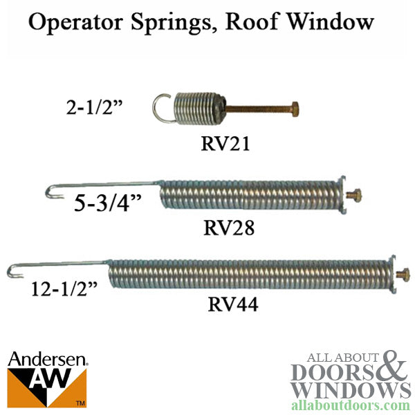 Operator Spring, Andersen Roof Window - RV28 - Operator Spring, Andersen Roof Window - RV28