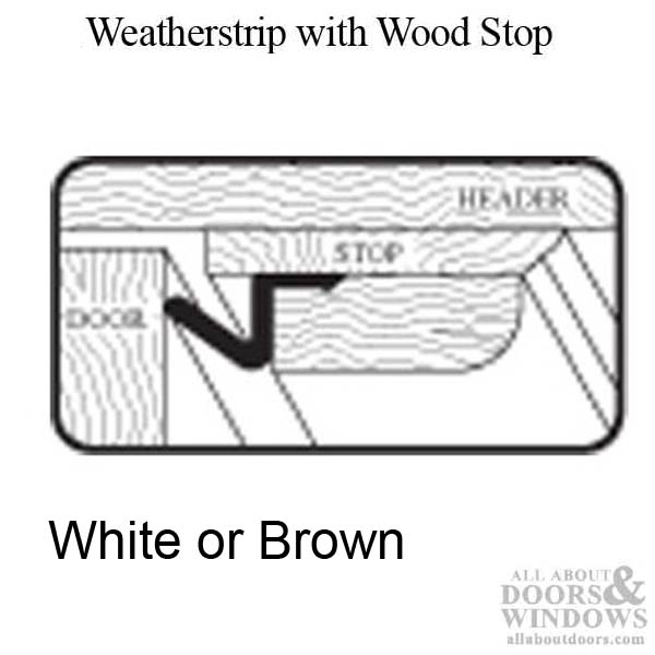 Weatherstrip, Q-Lon with Primed Wood Stop, 36 x 84 - Weatherstrip, Q-Lon with Primed Wood Stop, 36 x 84