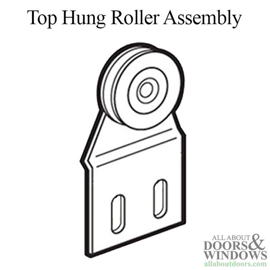 DISCONTINUED Top Hung Roller Assembly with 1 Inch Steel Wheel for Sliding Screen Door