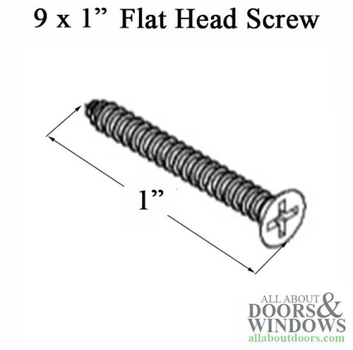 9 x 1 Flat Head Screw, Phillips, Type A Sheet Metal Screw - 25 pack - 9 x 1 Flat Head Screw, Phillips, Type A Sheet Metal Screw - 25 pack