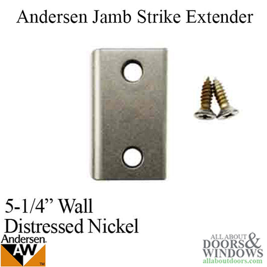 Andersen Jamb Strike Extender, 1-3/32" - Distressed Nickel