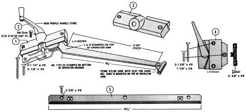 Andersen Casement Window Sash Lock, Perma-Shield 1979-95, LH - White - Andersen Casement Window Sash Lock, Perma-Shield 1979-95, LH - White