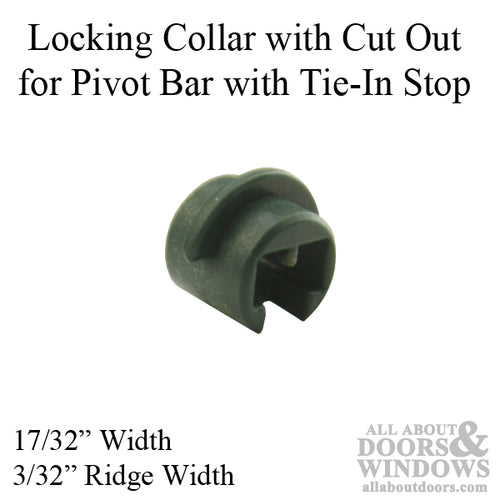 Locking Collar with Notch - Blue/Green - Ridge Width: 3/32 inch - Locking Collar with Notch - Blue/Green - Ridge Width: 3/32 inch