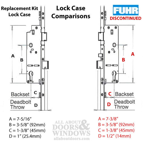 Fuhr 77 inch Automatic Roundbolt Multipoint Lock Discontinued See Replacement Options - Fuhr 77 inch Automatic Roundbolt Multipoint Lock Discontinued See Replacement Options