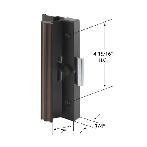 Discontinued - Handle Set - Sliding Patio Door, Look / Rusco-Hilite - Deep Reach - Black - Discontinued - Handle Set - Sliding Patio Door, Look / Rusco-Hilite - Deep Reach - Black