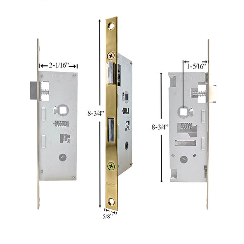 Larson Mortise Lock Body American Cylinder with 33mm Backset - Larson Mortise Lock Body American Cylinder with 33mm Backset
