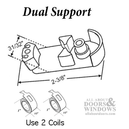 Support Cover, Dual Coil Spring, 1 inch Pocket - White - Support Cover, Dual Coil Spring, 1 inch Pocket - White