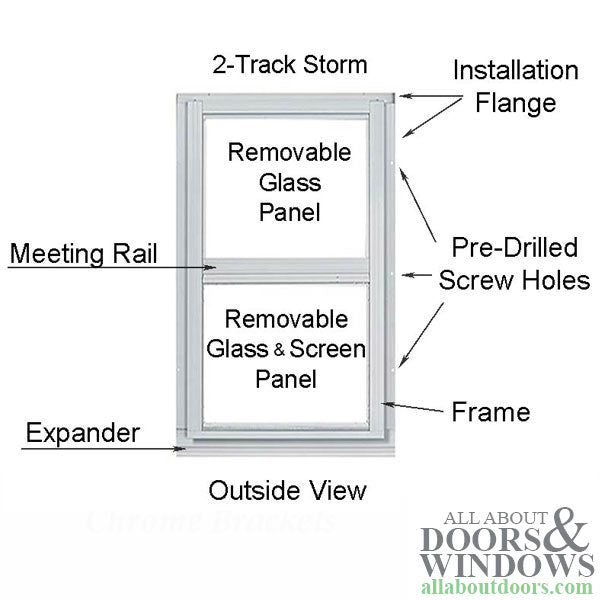 Columbia 404 Series Standard Aluminum Storm Window - Columbia 404 Series Standard Aluminum Storm Window