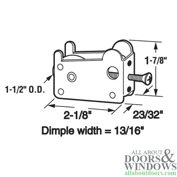 Sliding Door Roller With Steel Housing and 1.5 Inch Steel Wheel - Sliding Door Roller With Steel Housing and 1.5 Inch Steel Wheel