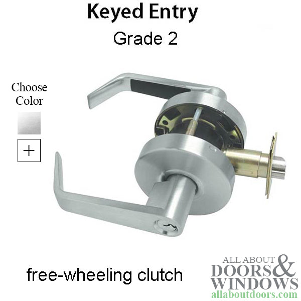 Grade 2, Entry Lever Lock, 2-3/4bs, Commercial - Choose Color - Grade 2, Entry Lever Lock, 2-3/4bs, Commercial - Choose Color