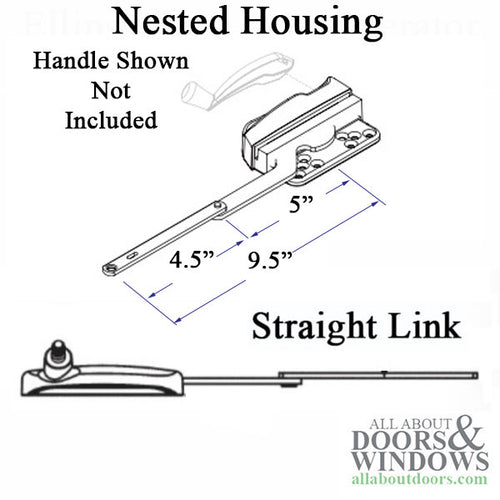 Truth 15.30 Weather Shield Split Arm Operator, Straight 4-1/2