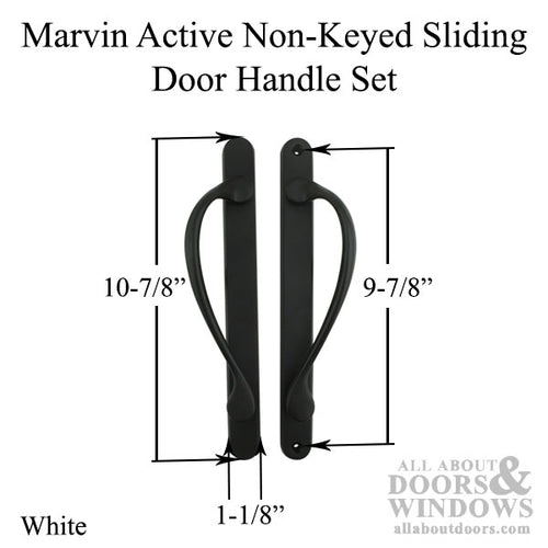 MARVIN Active Non-Keyed Center Thumb Narrow SLIDING DOOR HANDLE SET - Choose Color - MARVIN Active Non-Keyed Center Thumb Narrow SLIDING DOOR HANDLE SET - Choose Color