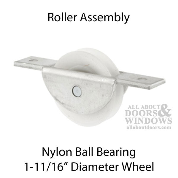 Roller Assembly for Sliding Patio Doors with Adjustable Aluminum Housing  1.688 Inch Nylon Wheel Diameter - Roller Assembly for Sliding Patio Doors with Adjustable Aluminum Housing  1.688 Inch Nylon Wheel Diameter