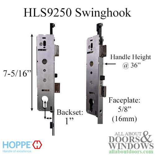 Hoppe HLS9250 16/25/92 Swinghook Assembly- 1