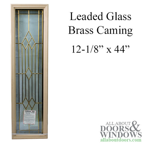 Rectangular Leaded Glass Door Lite 12-1/8