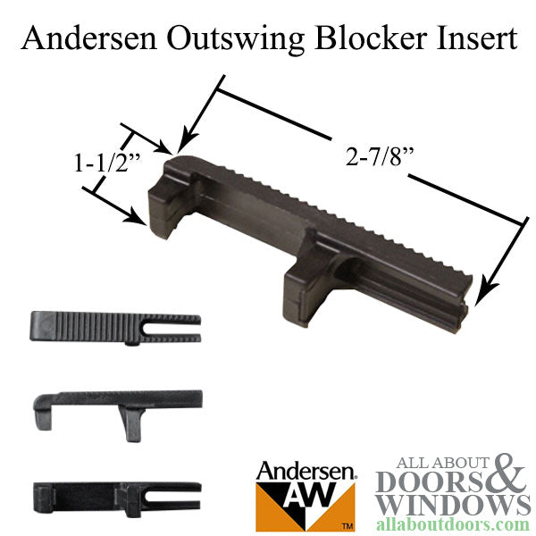 Andersen Frenchwood Outswing Blocker Insert, Plastic - Black - Andersen Frenchwood Outswing Blocker Insert, Plastic - Black