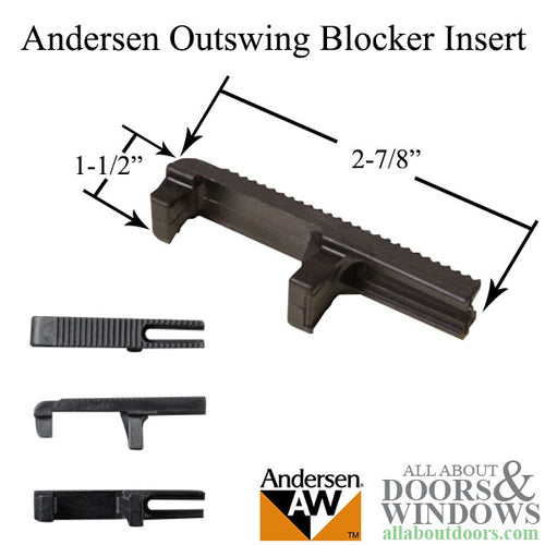 Andersen Frenchwood Outswing Blocker Insert, Plastic - Black - Andersen Frenchwood Outswing Blocker Insert, Plastic - Black
