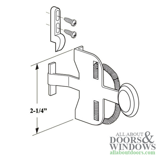 Non-Handed Internal Spring Activated Steel Latch Assembly for Sliding Screen Door - Non-Handed Internal Spring Activated Steel Latch Assembly for Sliding Screen Door