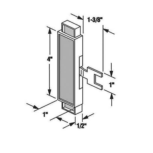 Plastic Slide Assembly, Sliding Patio Door, with Metal Forks - Plastic Slide Assembly, Sliding Patio Door, with Metal Forks