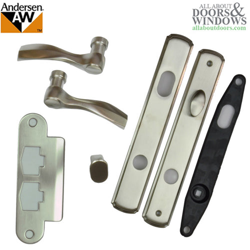 Andersen Newbury Door Handel With Hardware Kit Single Door Newbury For Active Door Satin Nickel - Andersen Newbury Door Handel With Hardware Kit Single Door Newbury For Active Door Satin Nickel