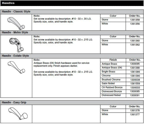 Andersen Window E-Z Casement Crank Handle - Estate Style - Distressed Bronze - Andersen Window E-Z Casement Crank Handle - Estate Style - Distressed Bronze