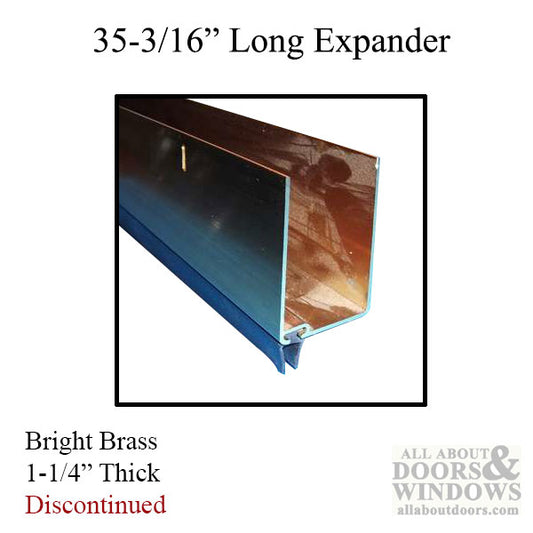 Expander, 1-1/4 thick, 35-3/16 inch Storm Door - Bright Brass