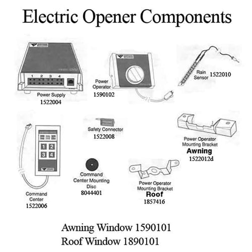 Electric Opener Kit - Andersen Roof Window - Electric Opener Kit - Andersen Roof Window
