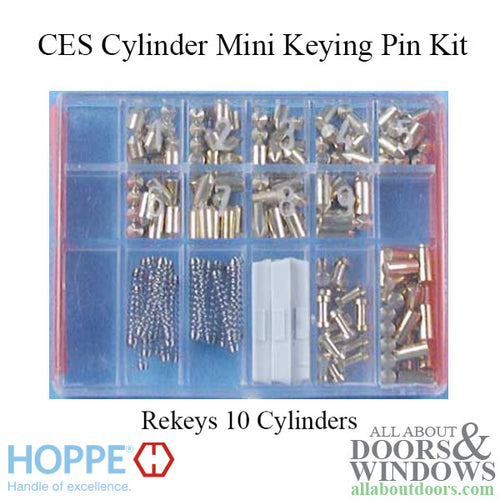 Mini CES Cylinder Keying Pin Kit - Enough pins for about 10 rekeys. - Mini CES Cylinder Keying Pin Kit - Enough pins for about 10 rekeys.