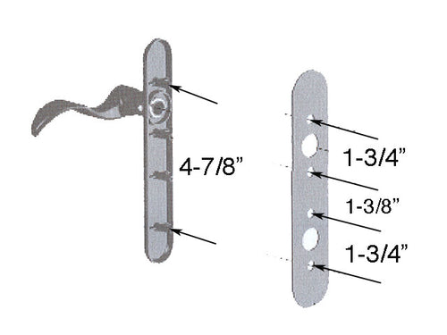 Storm Door Handle Set  Keyed Deadbolt - Below Handle  - Choose Color - Storm Door Handle Set  Keyed Deadbolt - Below Handle  - Choose Color